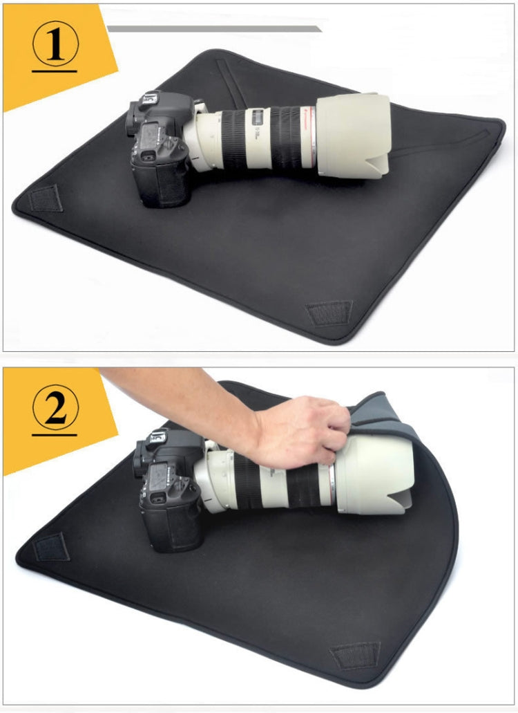 Frendorf | Schockfester Neoprenbeutel Magischer Wickeldecke für Canon / Nikon / Sony Kameraobjektiv, Größe: 35 x 35cm