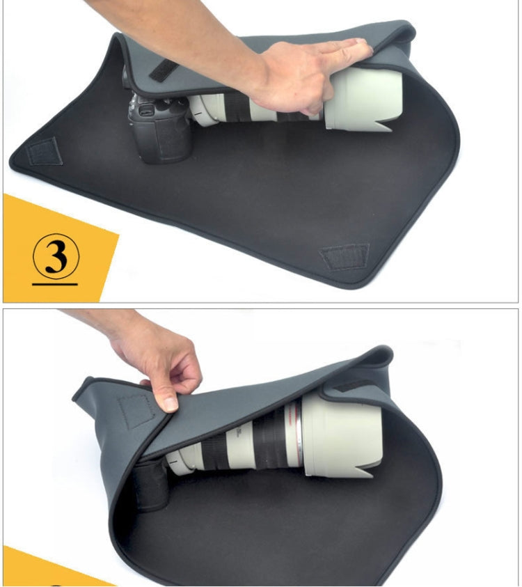 Frendorf | Schockfester Neoprenbeutel Magischer Wickeldecke für Canon / Nikon / Sony Kameraobjektiv, Größe: 35 x 35cm
