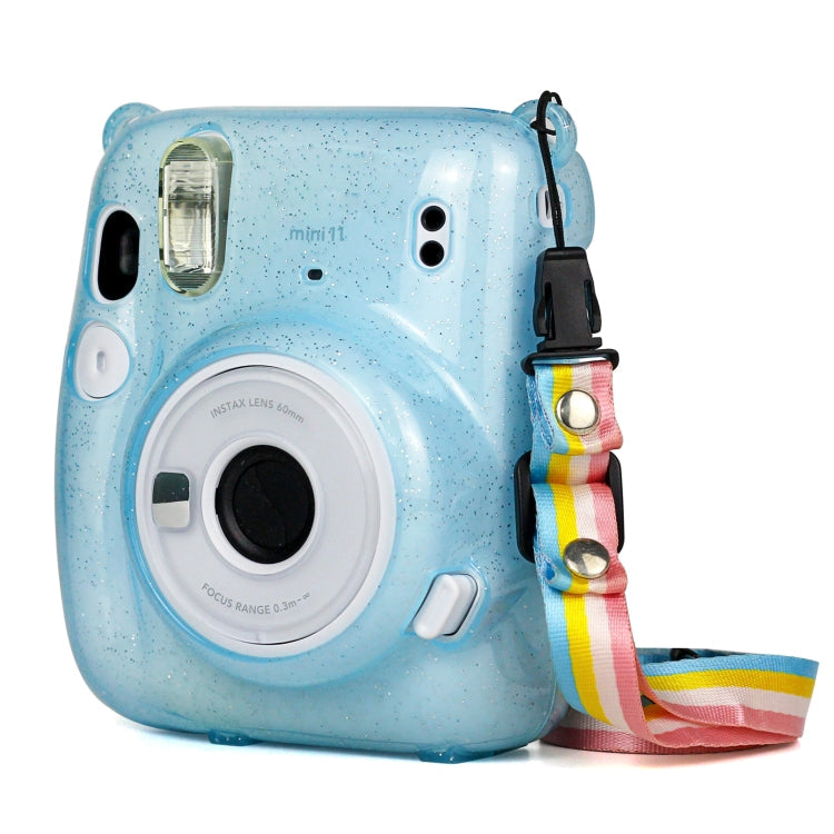 Frendorf | Glitter Power Crystal Case mit Gurt für FUJIFILM Instax mini 11 (Blau)