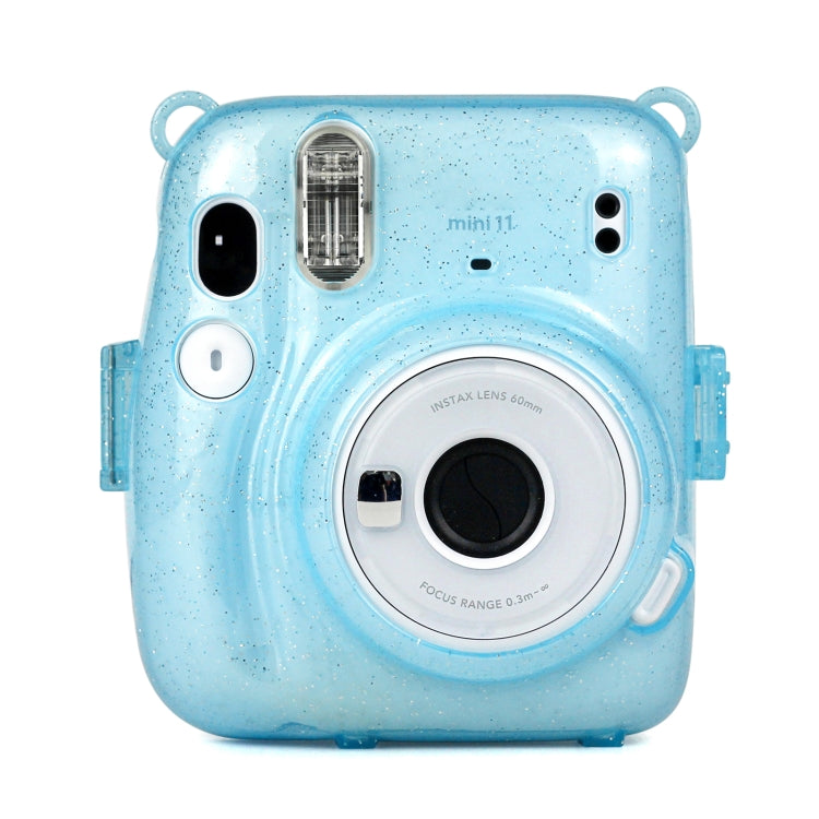 Frendorf | Glitter Power Crystal Case mit Gurt für FUJIFILM Instax mini 11 (Blau)