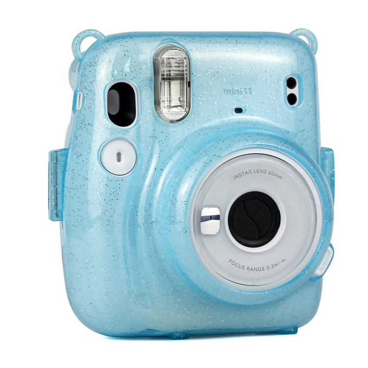 Frendorf | Glitter Power Crystal Case mit Gurt für FUJIFILM Instax mini 11 (Blau)