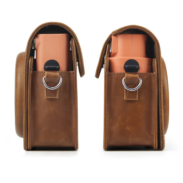 Frendorf | Volle Body PU Leren Case Camera Tas met Schouderband voor FUJIFILM instax Square SQ1 (Bruin)