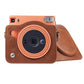 Frendorf | Volle Body PU Leren Case Camera Tas met Schouderband voor FUJIFILM instax Square SQ1 (Bruin)