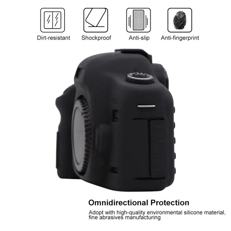 Frendorf | Für Canon EOS 5D Mark II Weiches Silikon Schutzhülle (Schwarz)