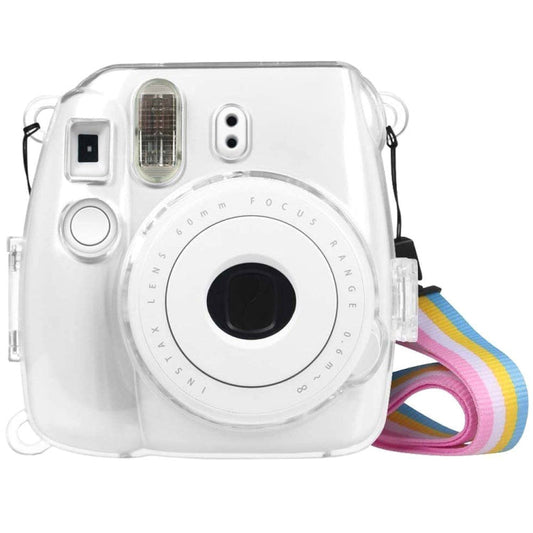 Frendorf | Beschermende Kristallen Shell Case met Band voor FUJIFILM instax mini 9 / mini 8+ / mini 8(Transparant)