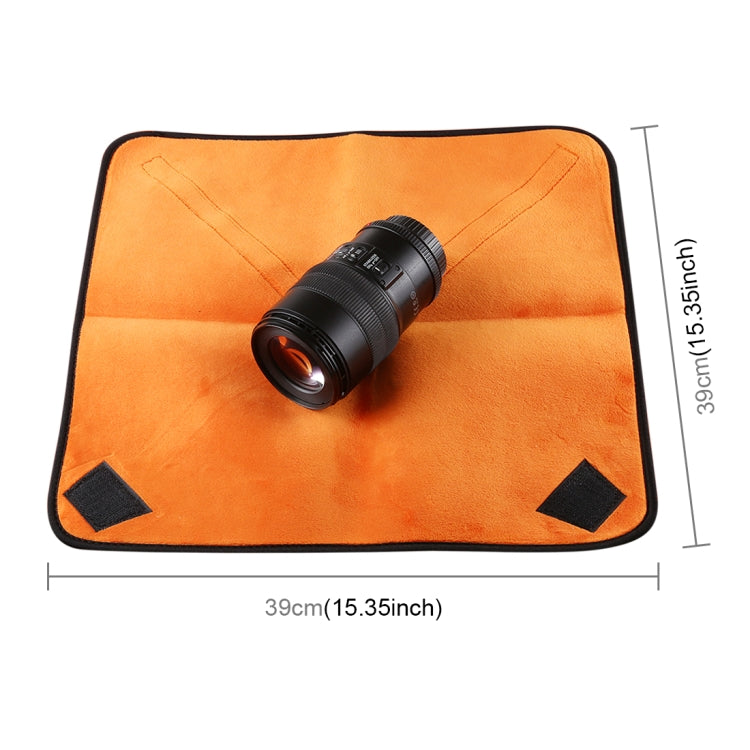 Frendorf | Honderd-voudig Katoen Fotografie Camera SLR Liner Lens Tas Verdikte Gewikkelde Katoen Plus Fluweel, Maat: 40x40cm (Oranje)