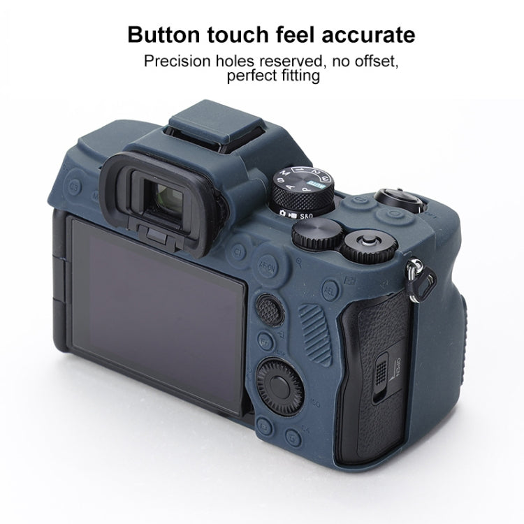 Frendorf | Zachte Siliconen Beschermcase voor Sony A7 IV (Blauw)