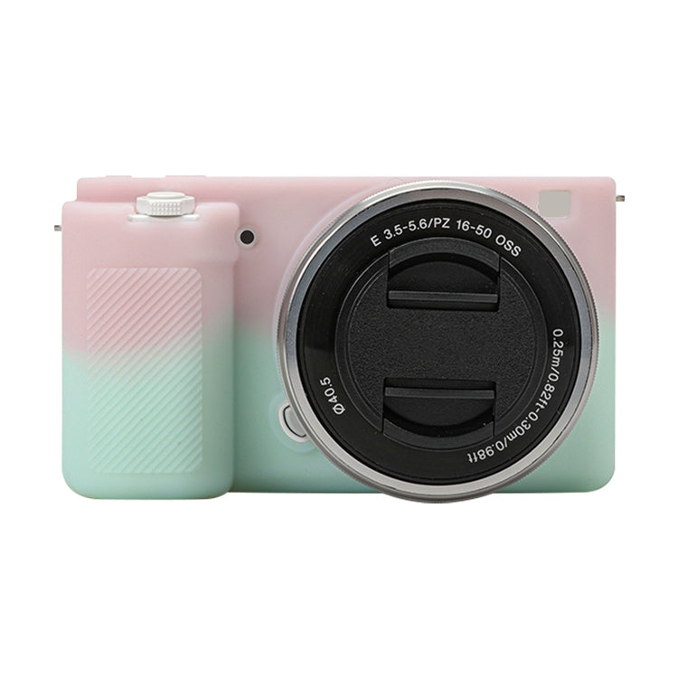 Frendorf | Für Sony ZV-E10 Weiche Silikon Schutzhülle (Pink Grün)