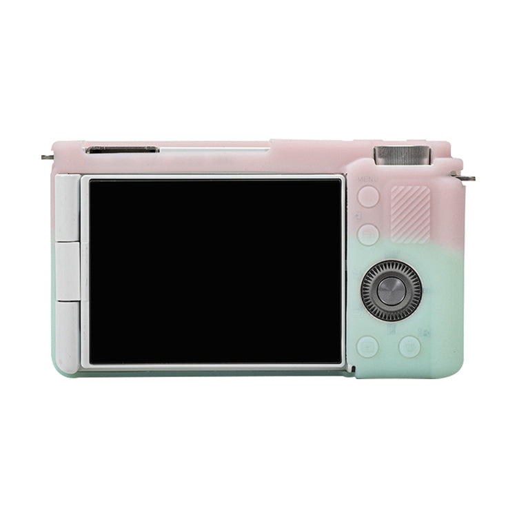 Frendorf | Für Sony ZV-E10 Weiche Silikon Schutzhülle (Pink Grün)