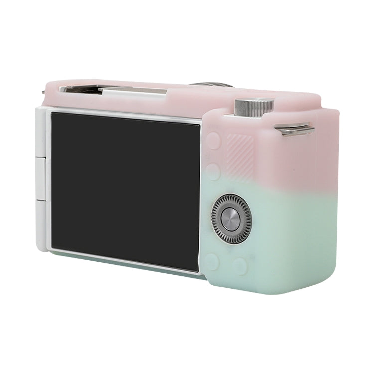 Frendorf | Für Sony ZV-E10 Weiche Silikon Schutzhülle (Pink Grün)