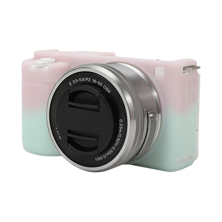 Frendorf | Für Sony ZV-E10 Weiche Silikon Schutzhülle (Pink Grün)