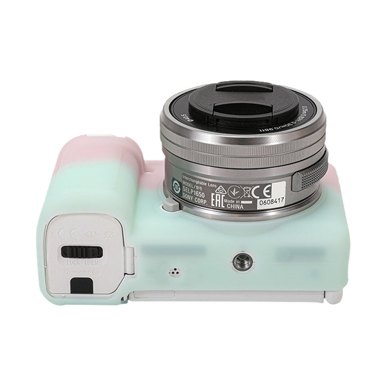 Frendorf | Für Sony ZV-E10 Weiche Silikon Schutzhülle (Pink Grün)
