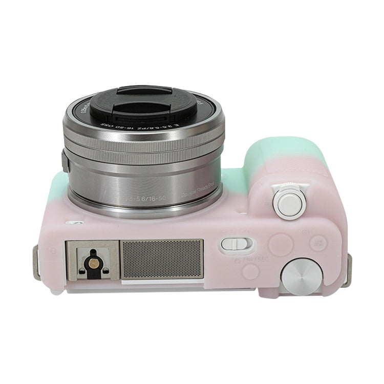 Frendorf | Für Sony ZV-E10 Weiche Silikon Schutzhülle (Pink Grün)