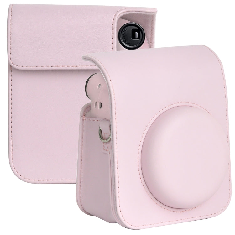 Frendorf | Für FUJIFILM instax mini 12 Vollkörper-Lederetui Kameratasche mit Tragegurt (Pink)