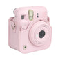 Frendorf | Für FUJIFILM instax mini 12 Vollkörper-Lederetui Kameratasche mit Tragegurt (Pink)