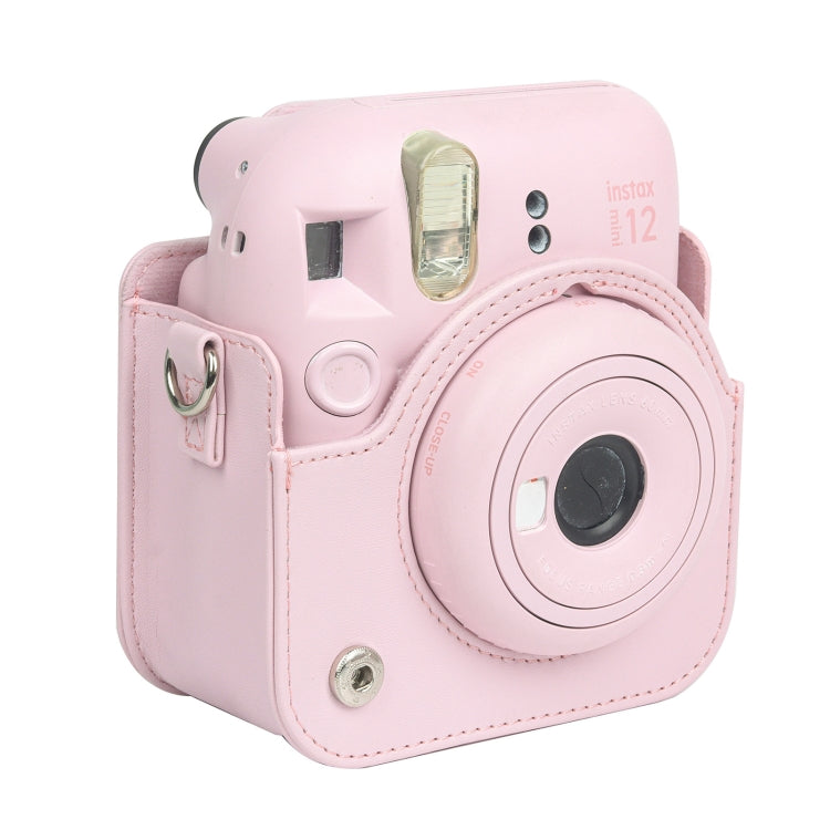 Frendorf | Für FUJIFILM instax mini 12 Vollkörper-Lederetui Kameratasche mit Tragegurt (Pink)
