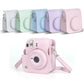 Frendorf | Für FUJIFILM instax mini 12 Vollkörper-Lederetui Kameratasche mit Tragegurt (Pink)