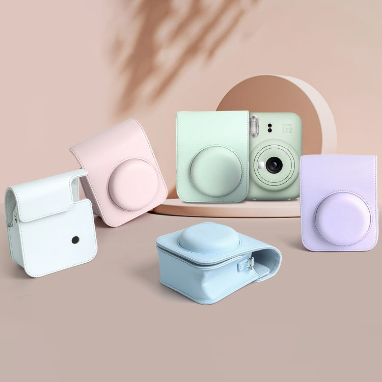 Frendorf | Für FUJIFILM instax mini 12 Vollkörper-Lederetui Kameratasche mit Tragegurt (Pink)