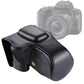 Frendorf | Volledige Body Camera PU Leren Tas voor Canon EOS 200D (18-55mm Lens)(Zwart)
