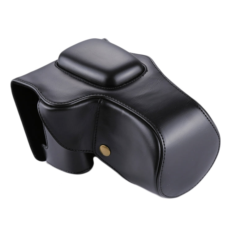 Frendorf | Volledige Body Camera PU Leren Tas voor Canon EOS 200D (18-55mm Lens)(Zwart)