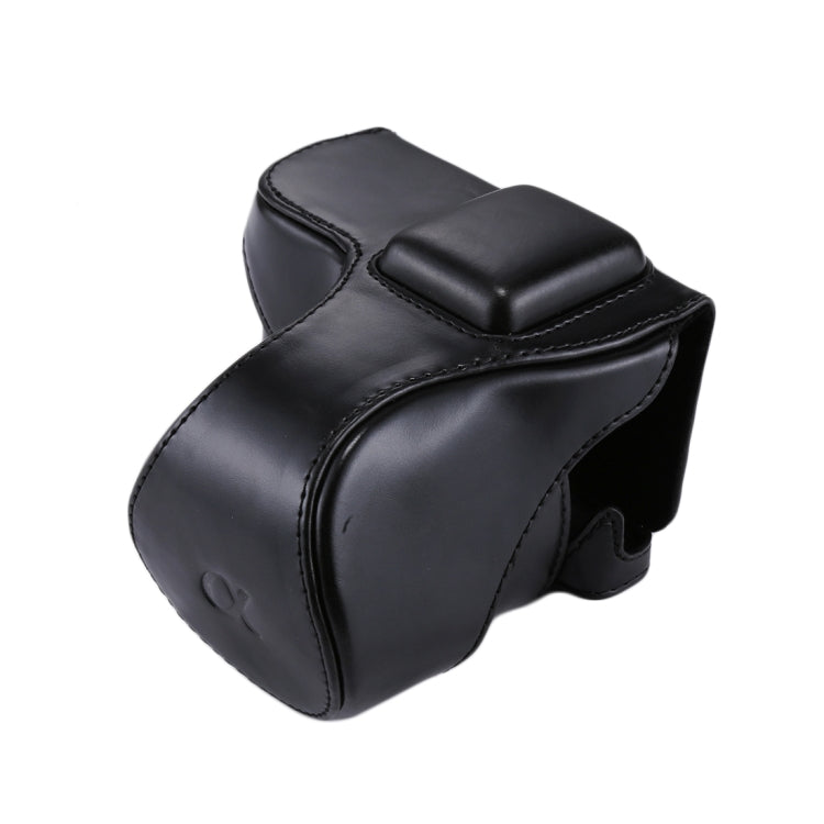 Frendorf | Volledige Body Camera PU Leren Case Tas met Strap voor Sony NEX 5N / 5R / 5T (16-50mm / 18-55mm Lens)(Zwart)