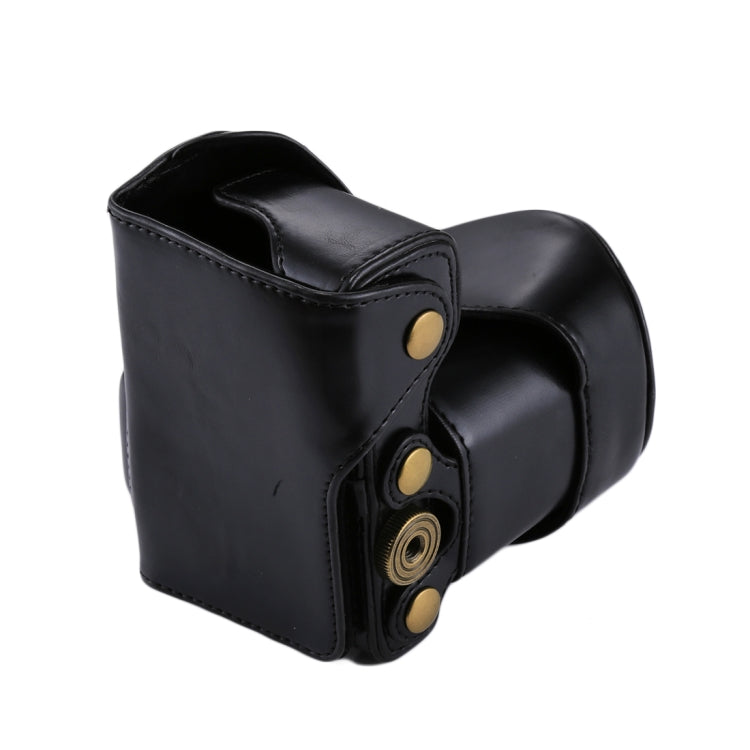 Frendorf | Volledige Body Camera PU Leren Case Tas met Strap voor Sony NEX 5N / 5R / 5T (16-50mm / 18-55mm Lens)(Zwart)