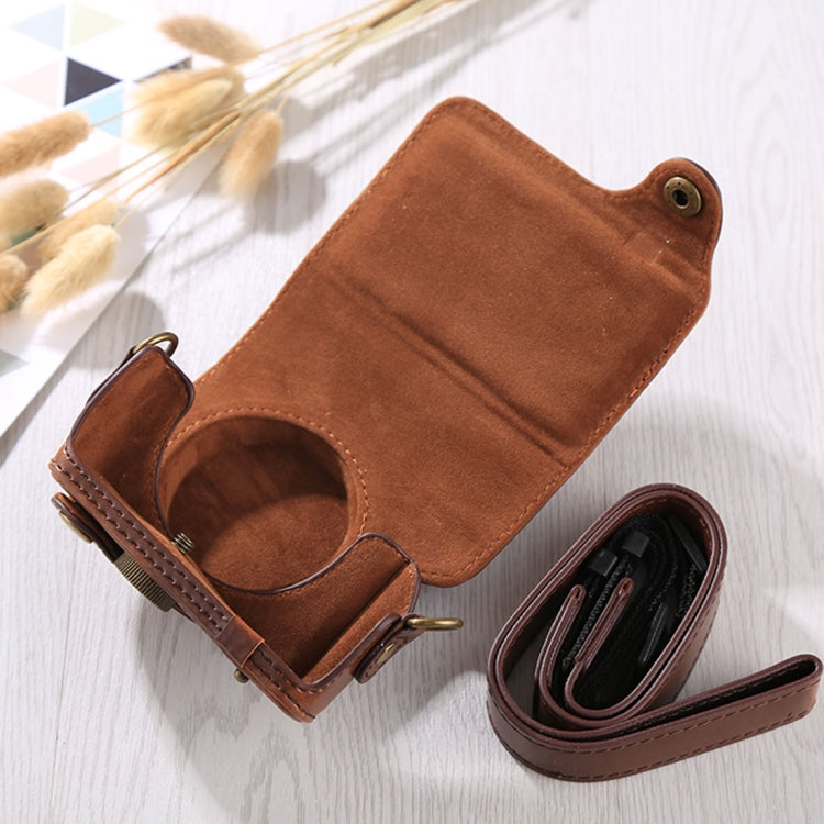 Frendorf | Volledige Body Camera PU Leren Case Tas met Strap voor Canon G9X / G9X II (Koffie)