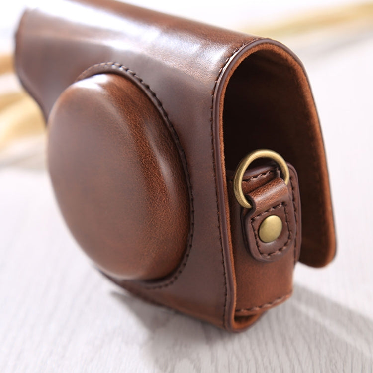 Frendorf | Volledige Body Camera PU Leren Case Tas met Strap voor Canon G9X / G9X II (Koffie)