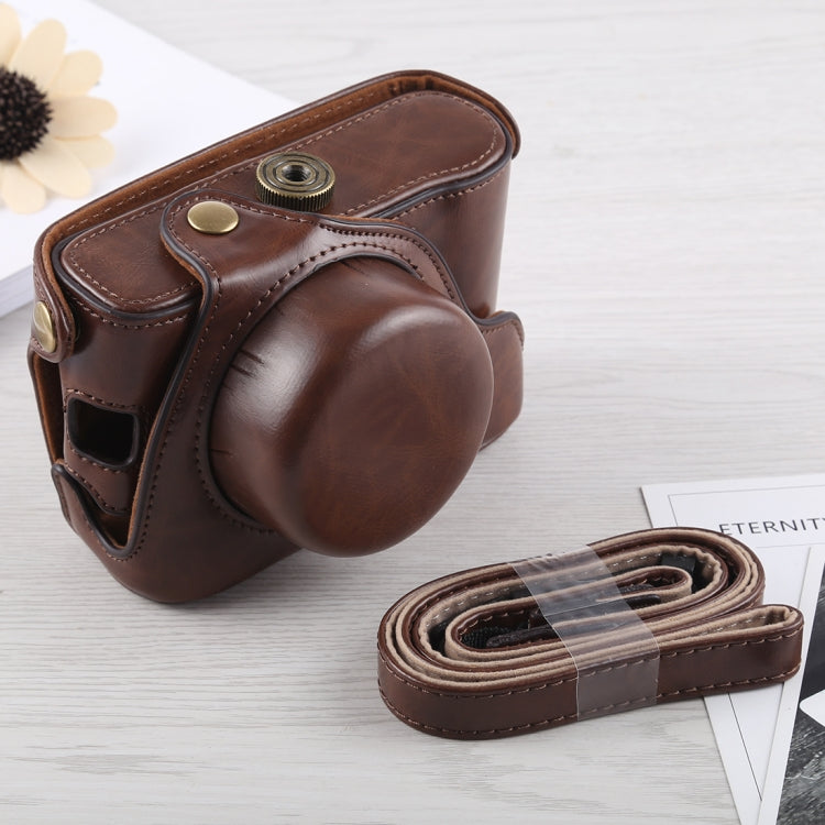 Frendorf | Volledige Body Camera PU Leren Tas met Strap voor Fujifilm X100F (Koffie)