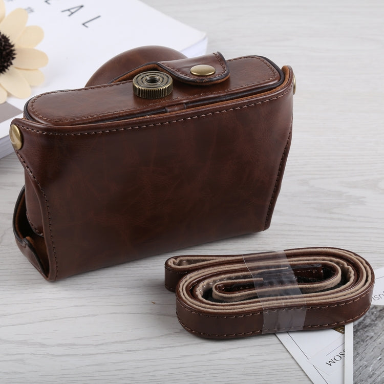 Frendorf | Volledige Body Camera PU Leren Tas met Strap voor Fujifilm X100F (Koffie)