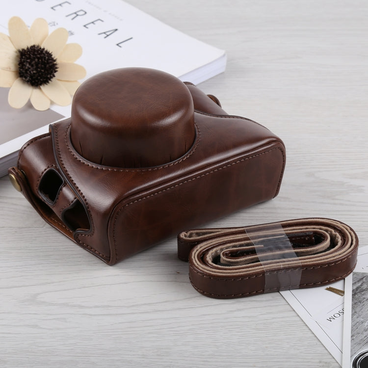 Frendorf | Volledige Body Camera PU Leren Tas met Strap voor Fujifilm X100F (Koffie)