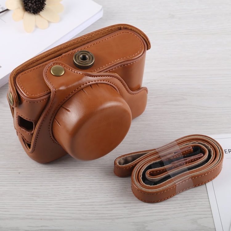 Frendorf | Volledige Body Camera PU Leren Tas met Schouderriem voor Fujifilm X100F (Bruin)