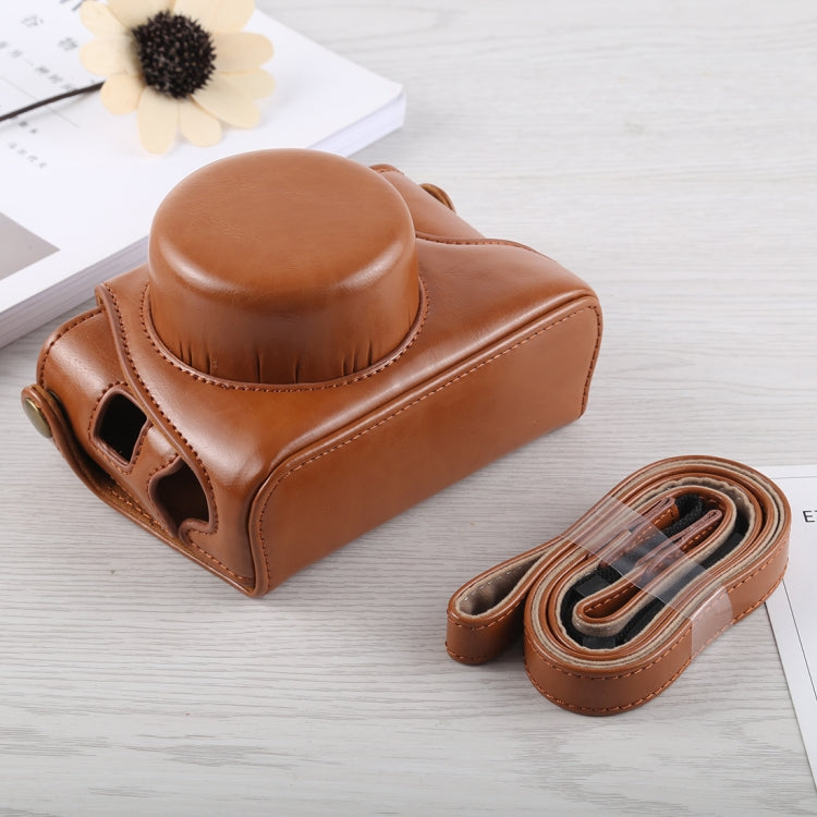 Frendorf | Volledige Body Camera PU Leren Tas met Schouderriem voor Fujifilm X100F (Bruin)