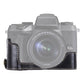 Frendorf | 1/4 inch Draad PU Leer Camera Halve Case Basis voor Canon EOS M5 (Zwart)