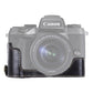 Frendorf | 1/4 inch Draad PU Leer Camera Halve Case Basis voor Canon EOS M5 (Zwart)