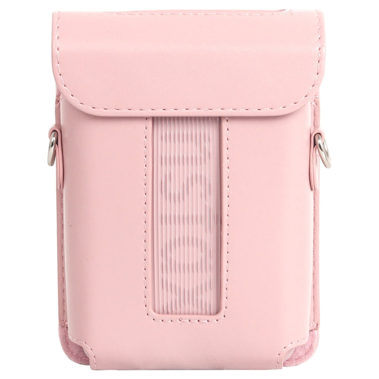 Frendorf | Voor FUJIFILM Instax mini Link 3 Volledig Leren Hoesje Tas met Schouderband (Roze)