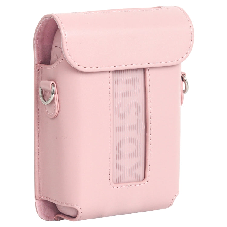 Frendorf | Voor FUJIFILM Instax mini Link 3 Volledig Leren Hoesje Tas met Schouderband (Roze)