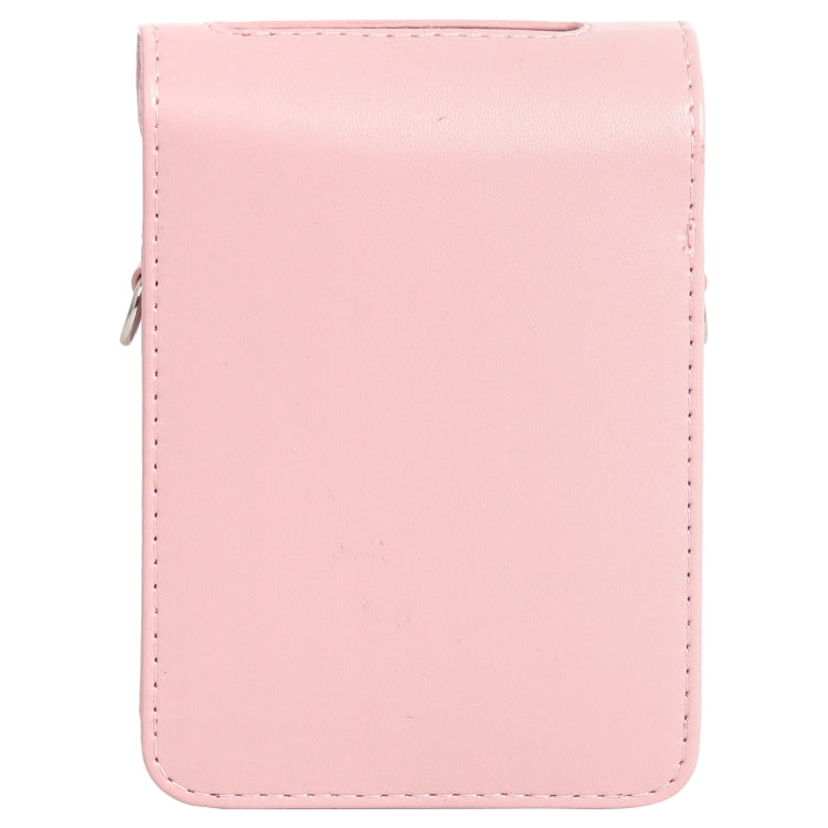 Frendorf | Voor FUJIFILM Instax mini Link 3 Volledig Leren Hoesje Tas met Schouderband (Roze)