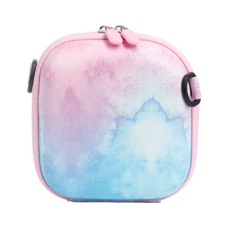 Frendorf | Lackierte EVA-Hartschalen-PU-Aufbewahrungstasche für FUJIFILM Instax mini 7+/8/9/11/12/40 (Blau Pink)
