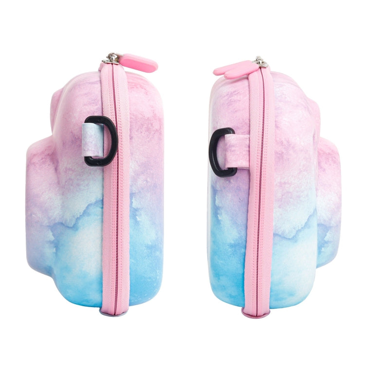 Frendorf | Lackierte EVA-Hartschalen-PU-Aufbewahrungstasche für FUJIFILM Instax mini 7+/8/9/11/12/40 (Blau Pink)