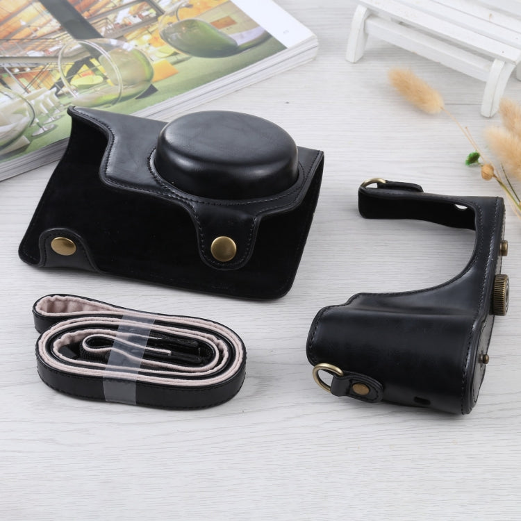 Frendorf | Volledige Body Camera PU Leren Hoes Tas met Band voor Samsung Galaxy Camera EK-GC100 / EK-GC110 / EK-GC200(Zwart)