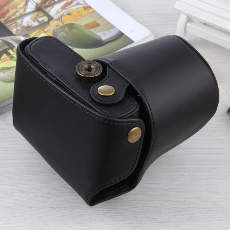 Frendorf | Full Body Camera PU Leder Tasche mit Gurt für Olympus E-PL3 / E-PM1 (Schwarz)