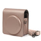 Frendorf | Pearly Lustre PU Leder Tasche für FUJIFILM Instax SQUARE SQ6 Kamera, mit verstellbarem Schultergurt (Hellbraun)