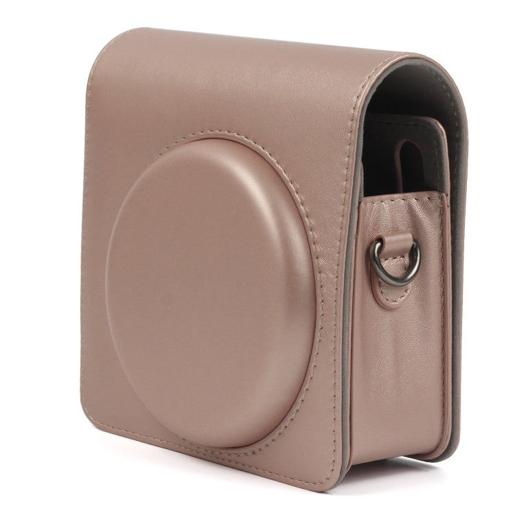 Frendorf | Pearly Lustre PU Leder Tasche für FUJIFILM Instax SQUARE SQ6 Kamera, mit verstellbarem Schultergurt (Hellbraun)