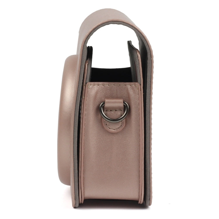 Frendorf | Pearly Lustre PU Leder Tasche für FUJIFILM Instax SQUARE SQ6 Kamera, mit verstellbarem Schultergurt (Hellbraun)