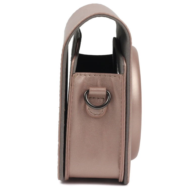Frendorf | Pearly Lustre PU Leder Tasche für FUJIFILM Instax SQUARE SQ6 Kamera, mit verstellbarem Schultergurt (Hellbraun)