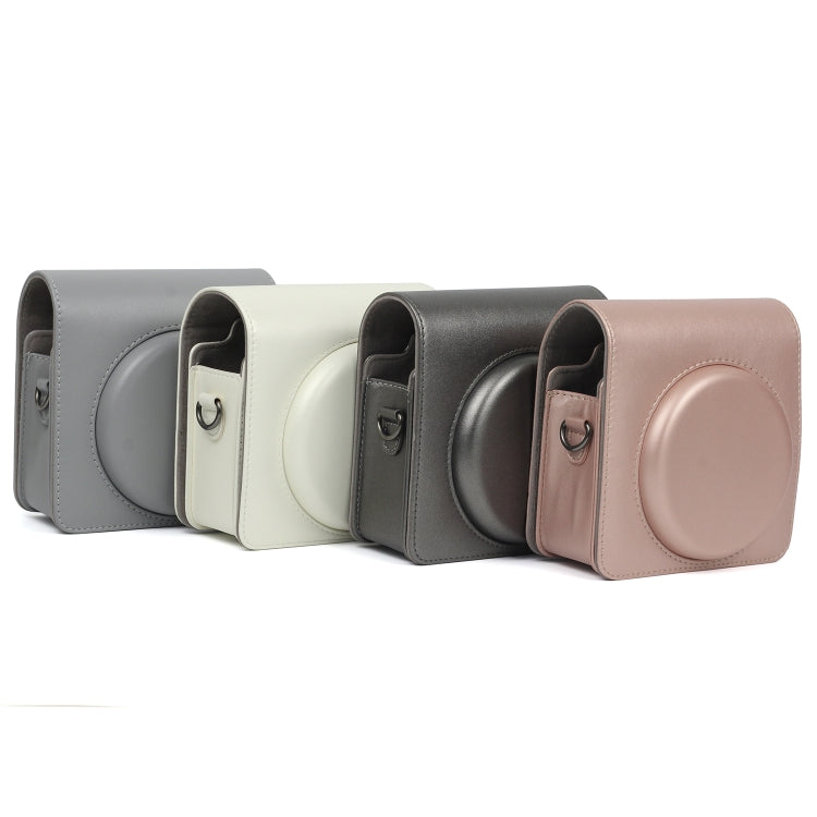 Frendorf | Pearly Lustre PU Leder Tasche für FUJIFILM Instax SQUARE SQ6 Kamera, mit verstellbarem Schultergurt (Hellbraun)