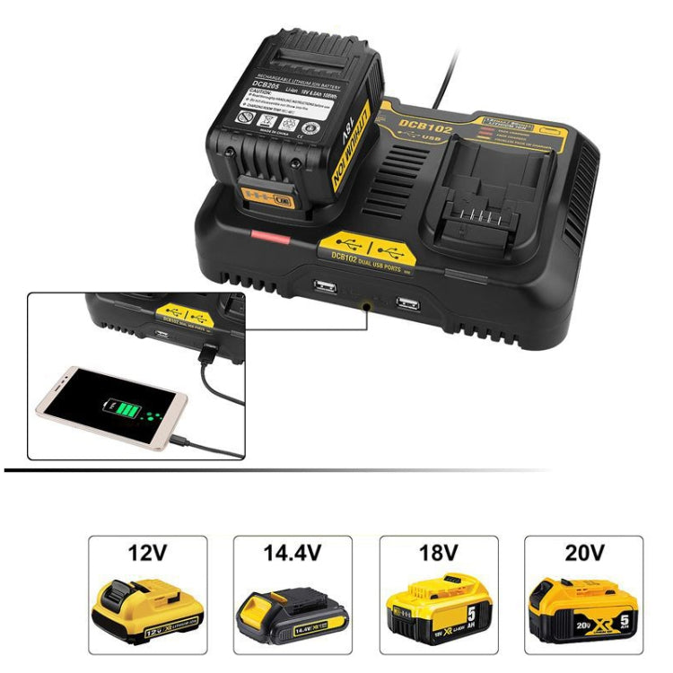 Frendorf | 10.8V-20V Akku Ladegerät für Elektrowerkzeuge (EU Steckdose)