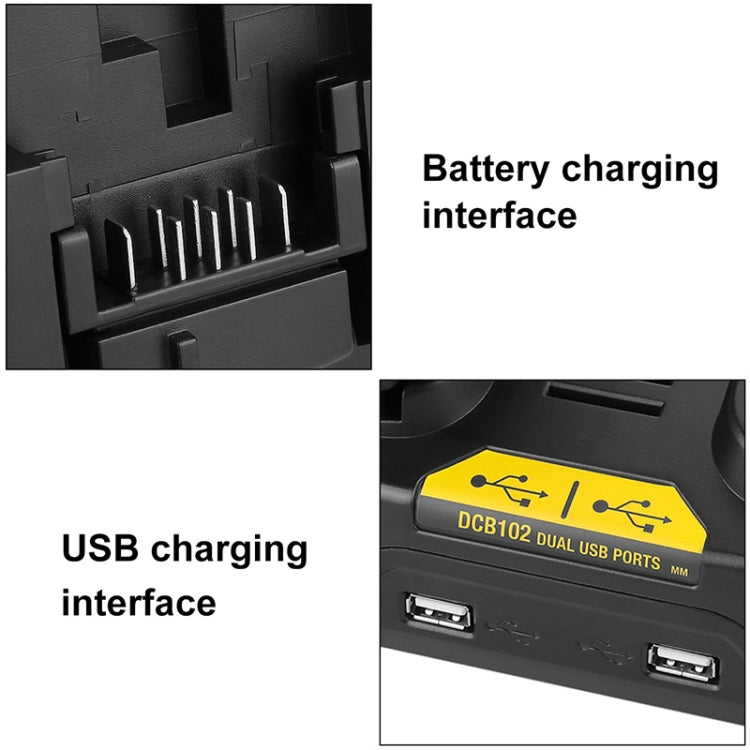 Frendorf | 10.8V-20V Werkzeugbatterieladegerät (US-Stecker)
