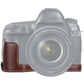 Frendorf | 1/4 inch Draad PU Leer Camera Halve Case Basis voor Canon EOS 5D Mark IV / 5D Mark III (Koffie)